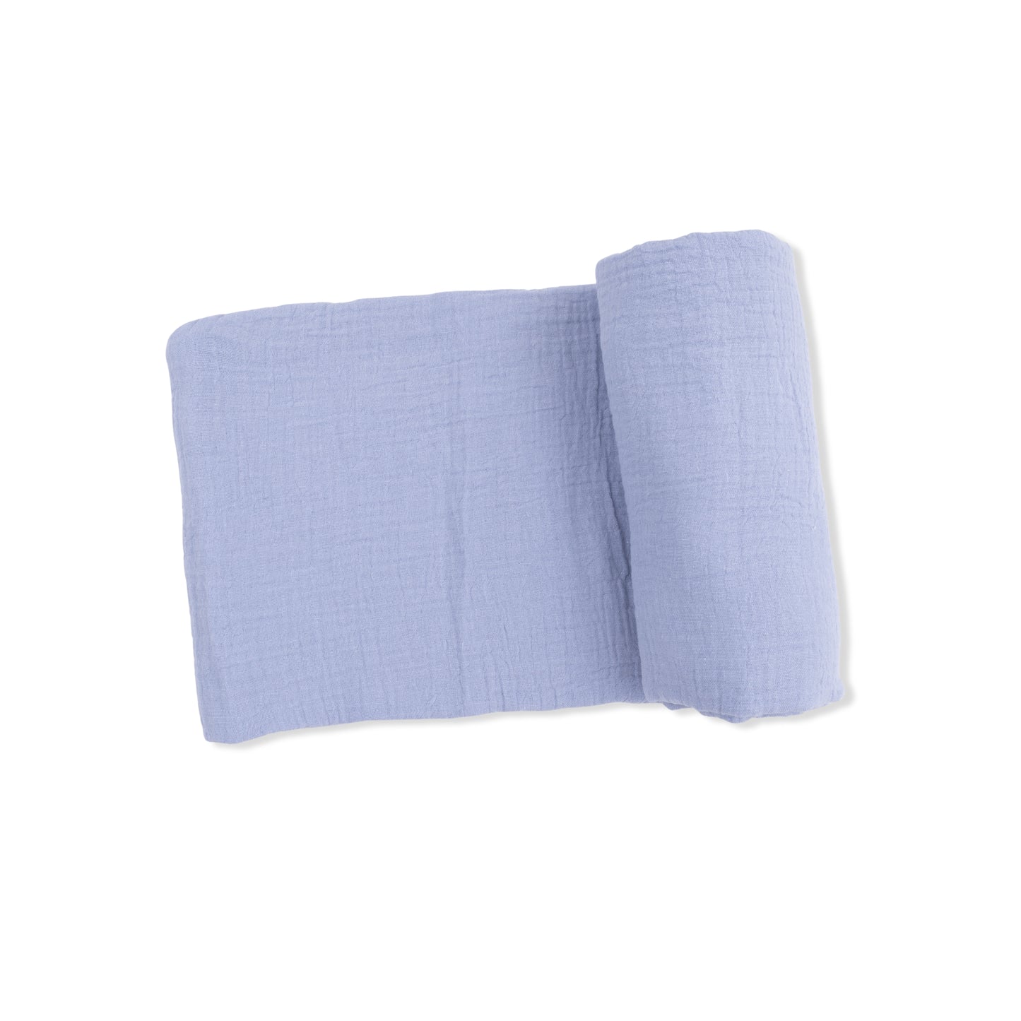 Blue Blizzard solid muslin swaddle blanket by Angel Dear, soft lightweight fabric with gentle blue and white patterns for babies.