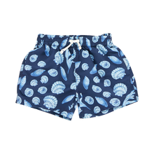 Load image into Gallery viewer, Boys Swim Trunk - Blue Sea Shell
