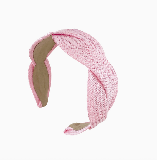 Pink seaside waves headband by bits and bows, featuring a pretty pink design with ocean-inspired wave patterns.
