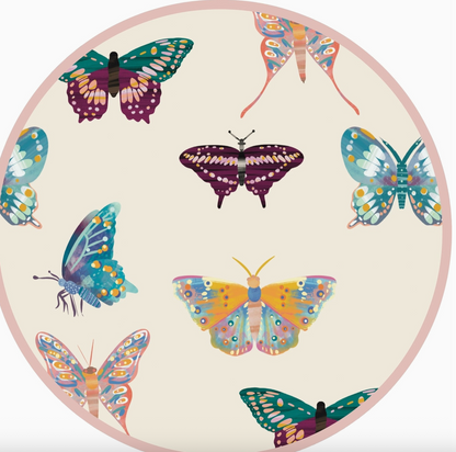 Emerson and Friends Wings of Paradise butterflies two-piece bamboo pajama set for kids with short sleeves and pants.