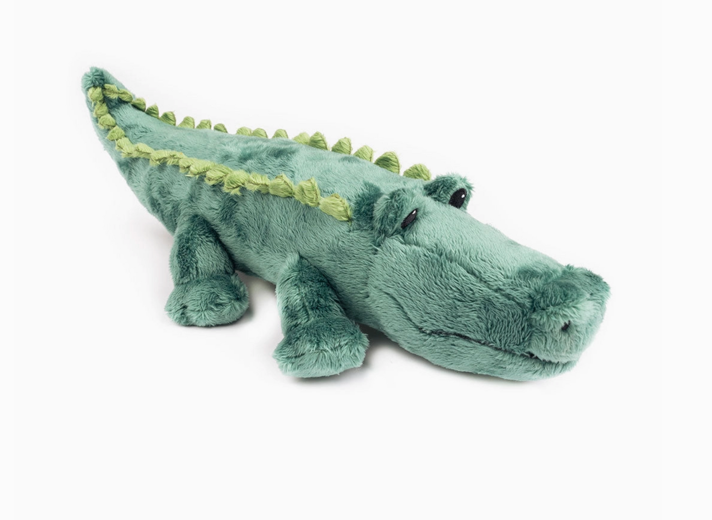 Soft green Andy the Alligator plush stuffed animal by Emerson and Friends, with detailed features and friendly expression.