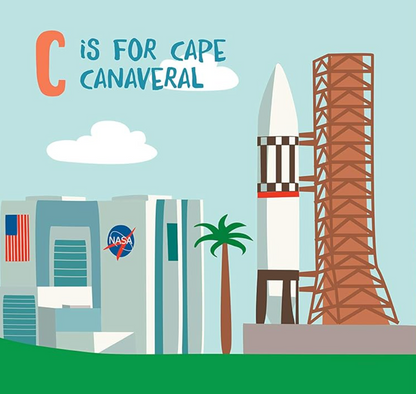 Screenshot of the "F is for Florida" kids educational book by Familius, LLC, featuring colorful alphabet illustrations and Florida-themed images.