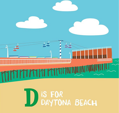 Screenshot of "F is for Florida" kids educational book by Familius, LLC featuring colorful illustrations and alphabet learning pages.