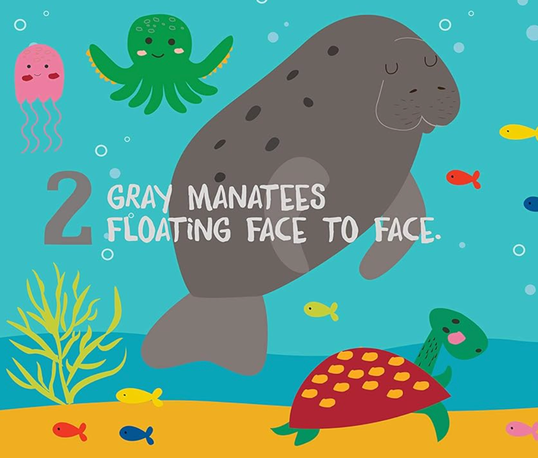 Screenshot of Let's Count Florida educational kids book by Familius, LLC featuring colorful pages with numbers and Florida-themed illustrations.