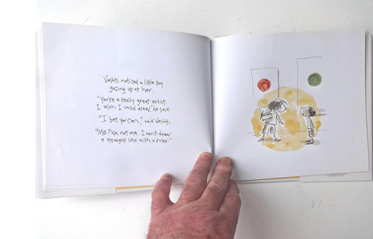 Cover of The Dot hardcover picture book by Flora Ottimer featuring colorful abstract designs and playful typography.