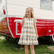 Load image into Gallery viewer, Girls Kelsey Dress - Vintage Soft Serve by Pink Chicken
