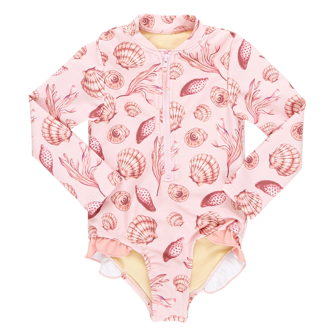 Girls Arden Suit Pink Sea Shells