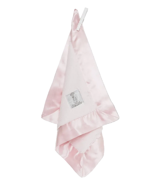 Little Giraffe Luxe Blanky in pink, soft plush baby blanket with a gentle pink color and luxurious texture.