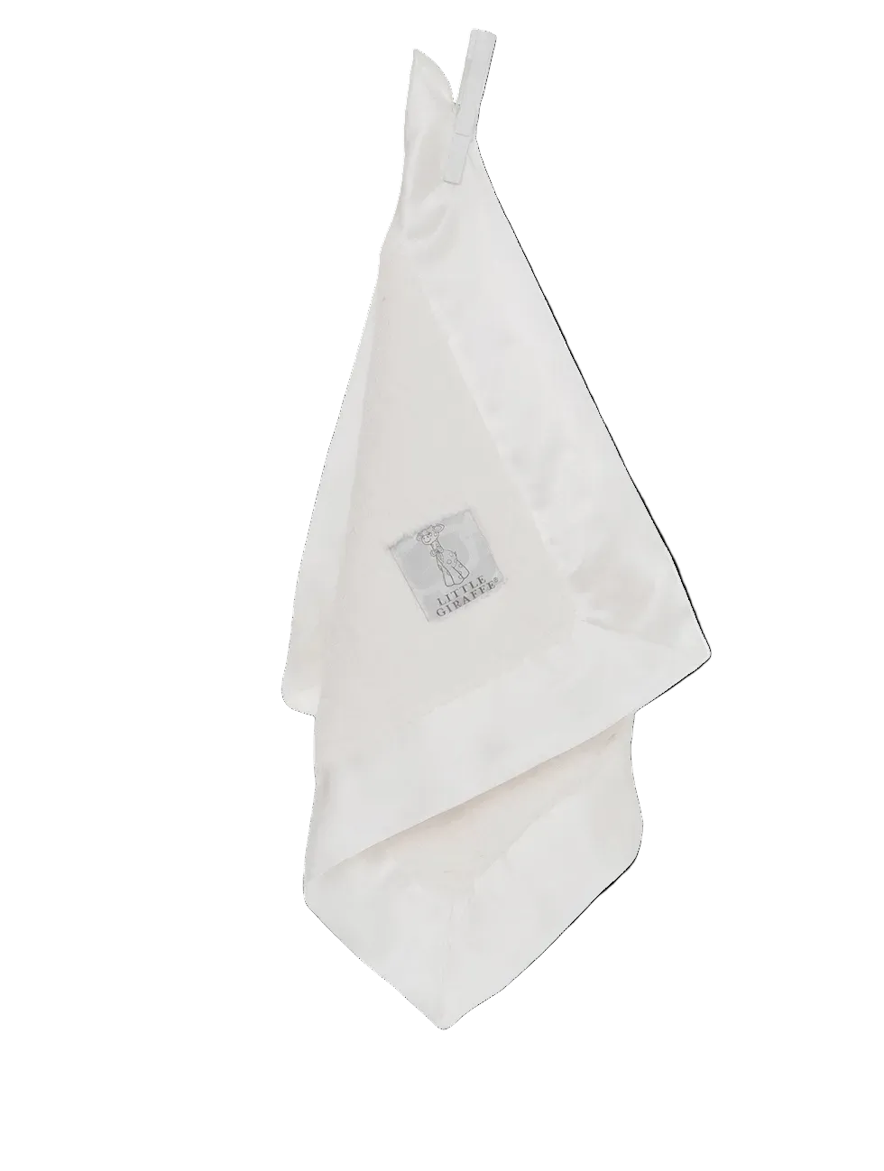 Little Giraffe Luxe Blanky in cream, soft plush baby blanket with a smooth, luxurious texture and gentle cream color.