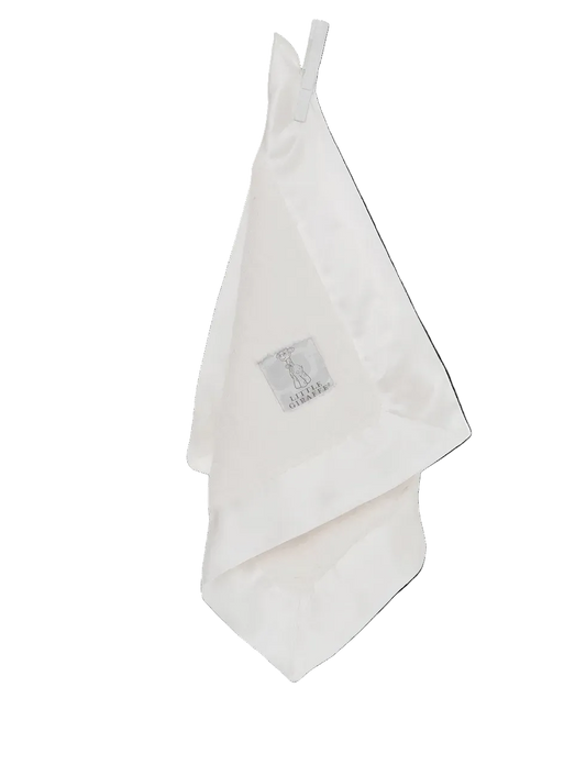 Little Giraffe Luxe Blanky in cream, soft plush baby blanket with a smooth, luxurious texture and gentle cream color.