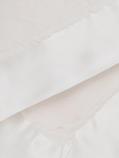 Little Giraffe Luxe Blanky in cream, soft plush baby blanket with luxurious texture and gentle design.