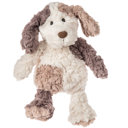 Mary Meyer Kids Cooper Putty Pup stuffed animal toy with soft fur and adorable puppy design for children.