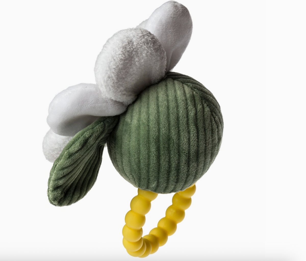 Mary Meyer Sweet Soothie Daisy Teether Rattle with soft plush flower and teething features for soothing and entertainment.