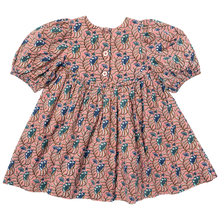 Load image into Gallery viewer, Girls Rowen Dress - Mauveglow Vine Floral by Pink Chicken
