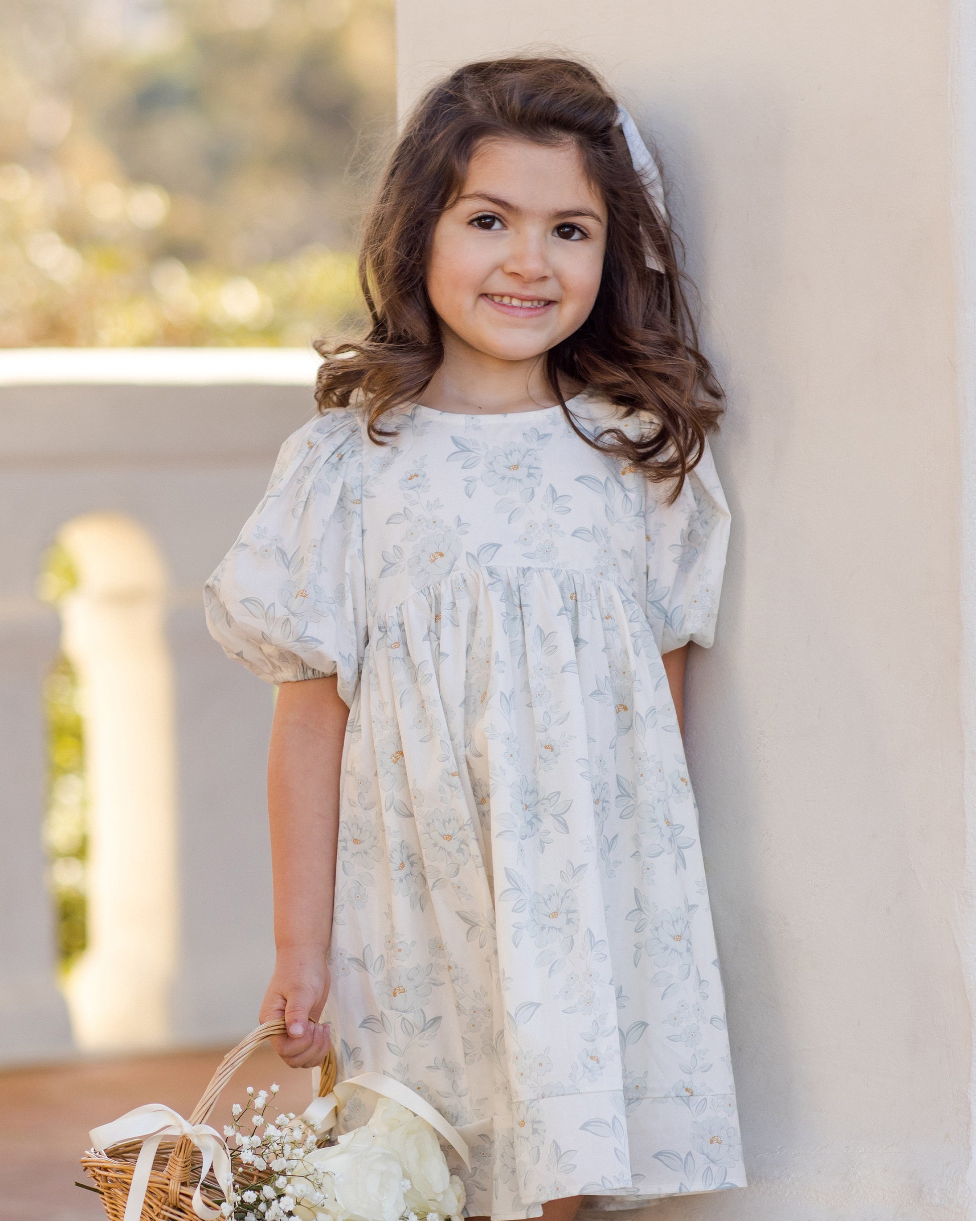 Noralee Luna Dress Mist with English Rose floral print, showcasing a lightweight, elegant dress in a soft, floral design.