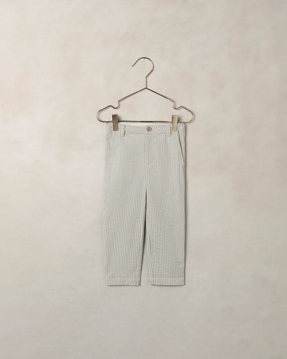 Boys Sebastian Pant by Noralee in sky blue with stripe pattern, featuring comfortable fit and casual style.