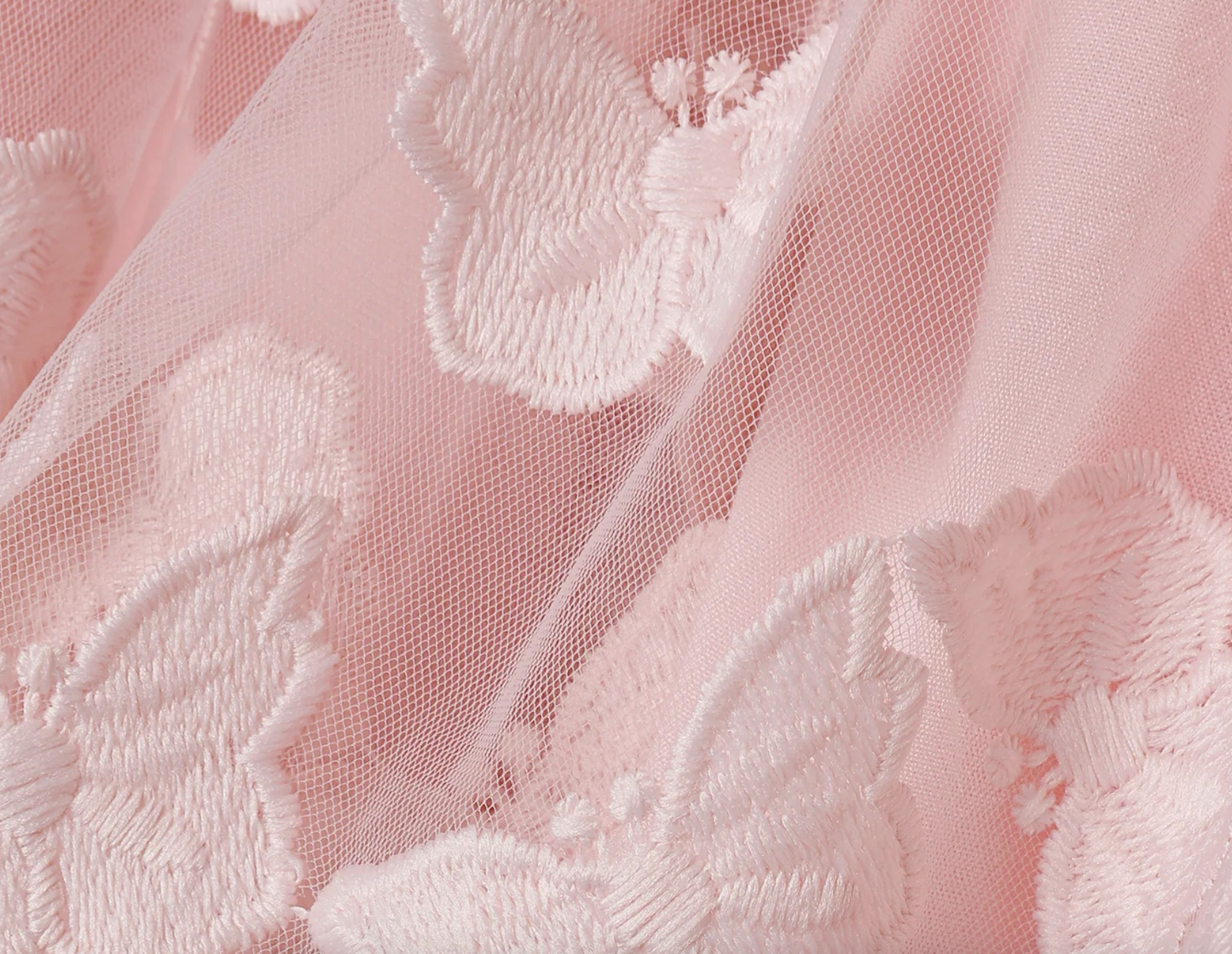 Girls Pippa Dress by Noralee in cotton candy pink with butterfly details, perfect for a charming and comfortable look.