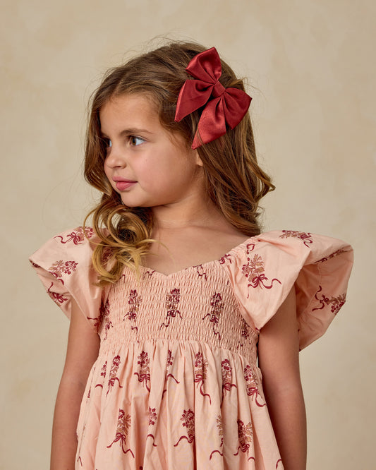 Noralee Hazel Dress in Vintage Ruby, lightweight fabric with a fitted bodice and flowing skirt, stylish and elegant women's dress.