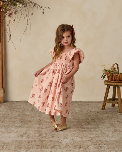 Noralee Hazel Dress in Vintage Ruby, featuring a stylish, feminine design with floral pattern and elegant silhouette.