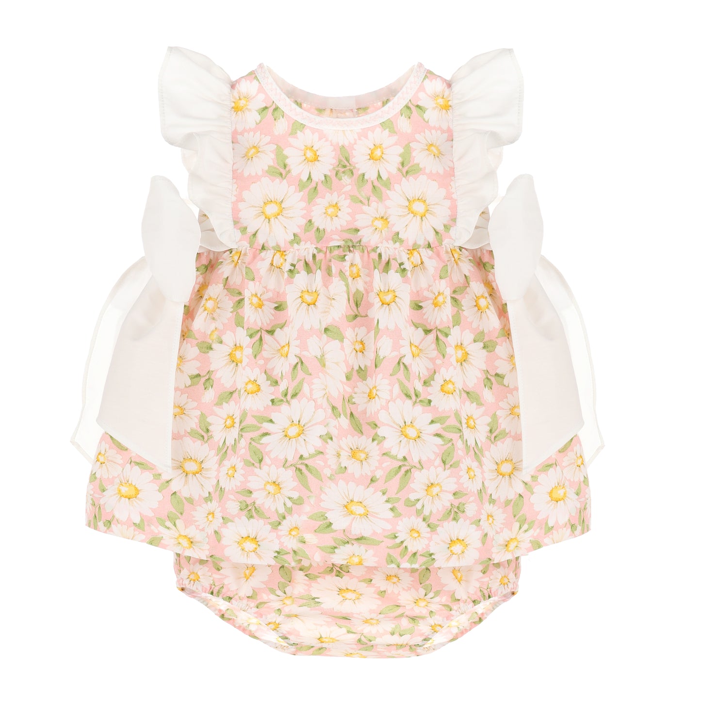 Girls Daisy Bow Dress by Sophie & Lucas, featuring a floral print dress with a bow detail, perfect for spring and summer occasions.