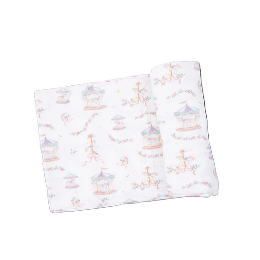 Folded fabric with a pattern of colorful ice cream cones on a white background