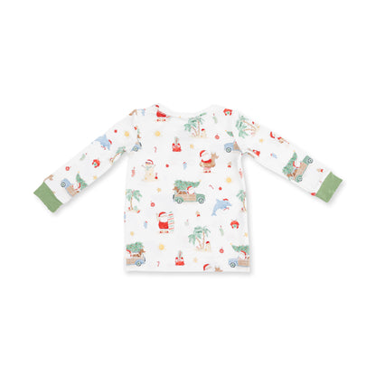 Beach Christmas Long Sleeve Loungewear Set