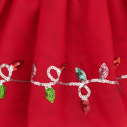 Christmas Lights Merry Tutu Skirt With Bike Shorts