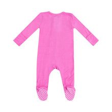 Load image into Gallery viewer, Solid Strawberry Moon 2 Way Zipper Footie
