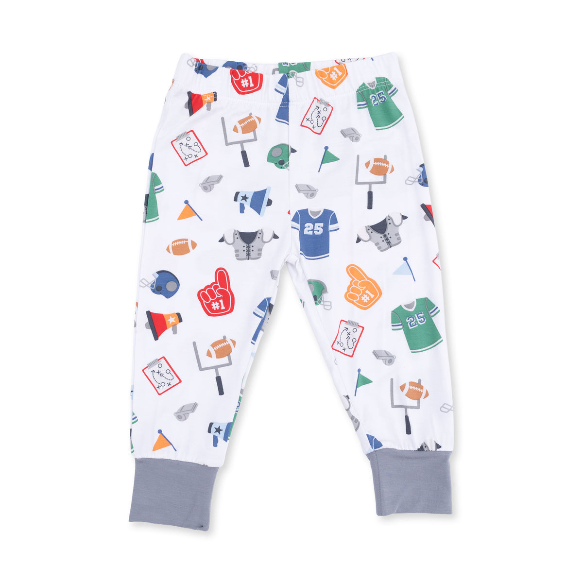 Kids Game Day long sleeved lounge set by Angel Dear, featuring comfortable fabric and fun sports-themed design for children.