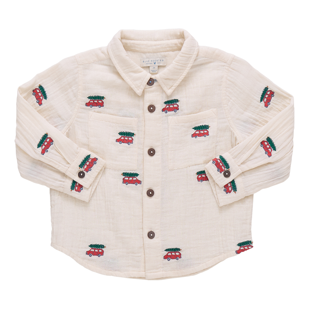 Boys Jack Shirt - Tree Farm Embroidery