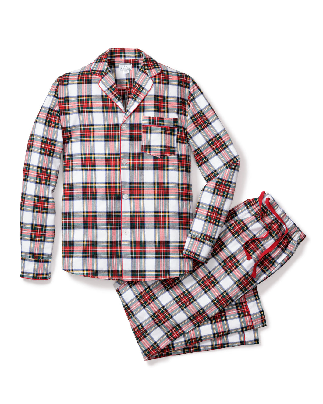 Men's Balmoral White Tartan Pajama Set **preorder**
