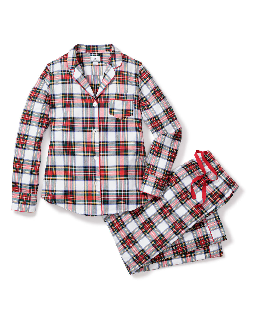 Women's Balmoral White Tartan Pajama Set **preorder**