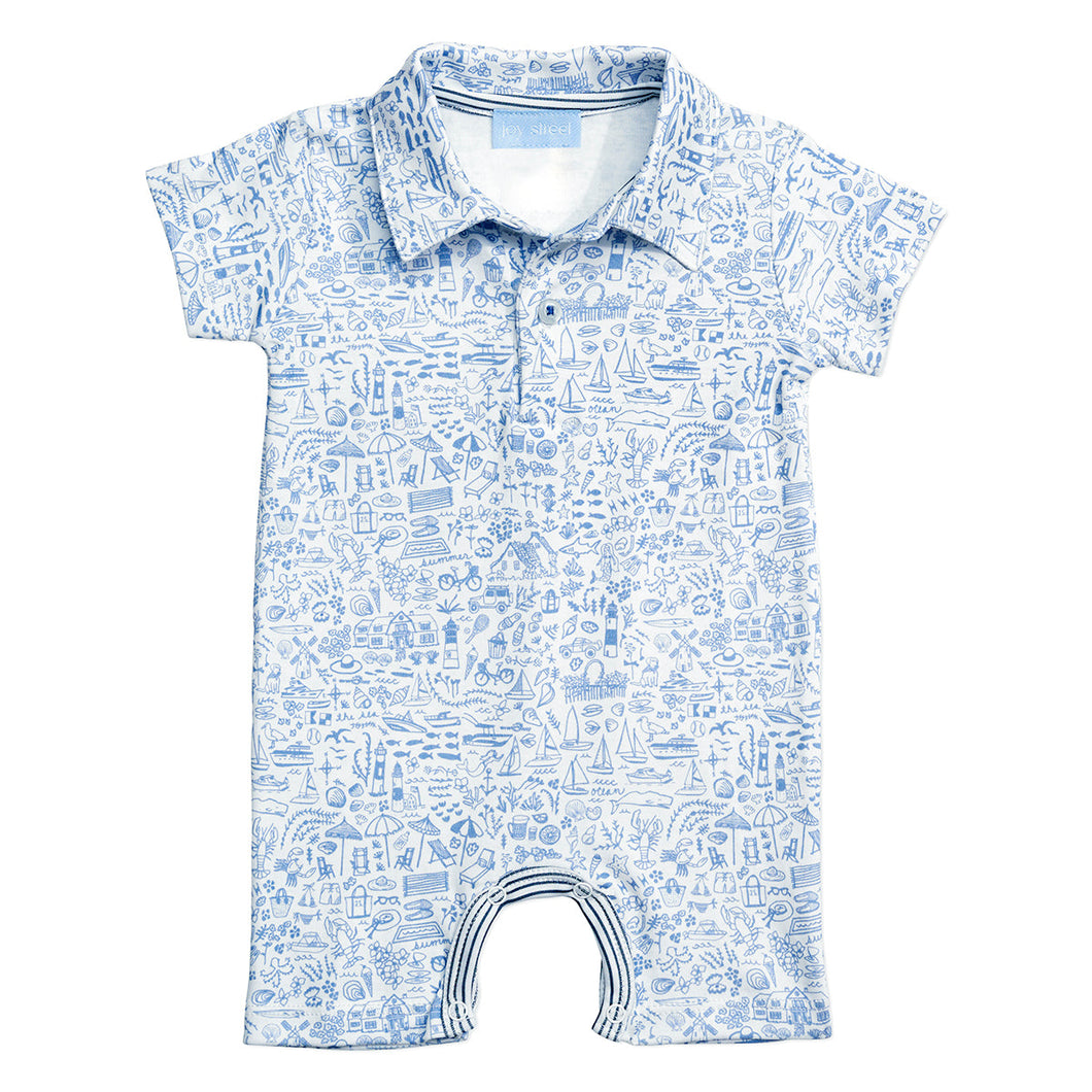 Seaside Boys Baby Romper