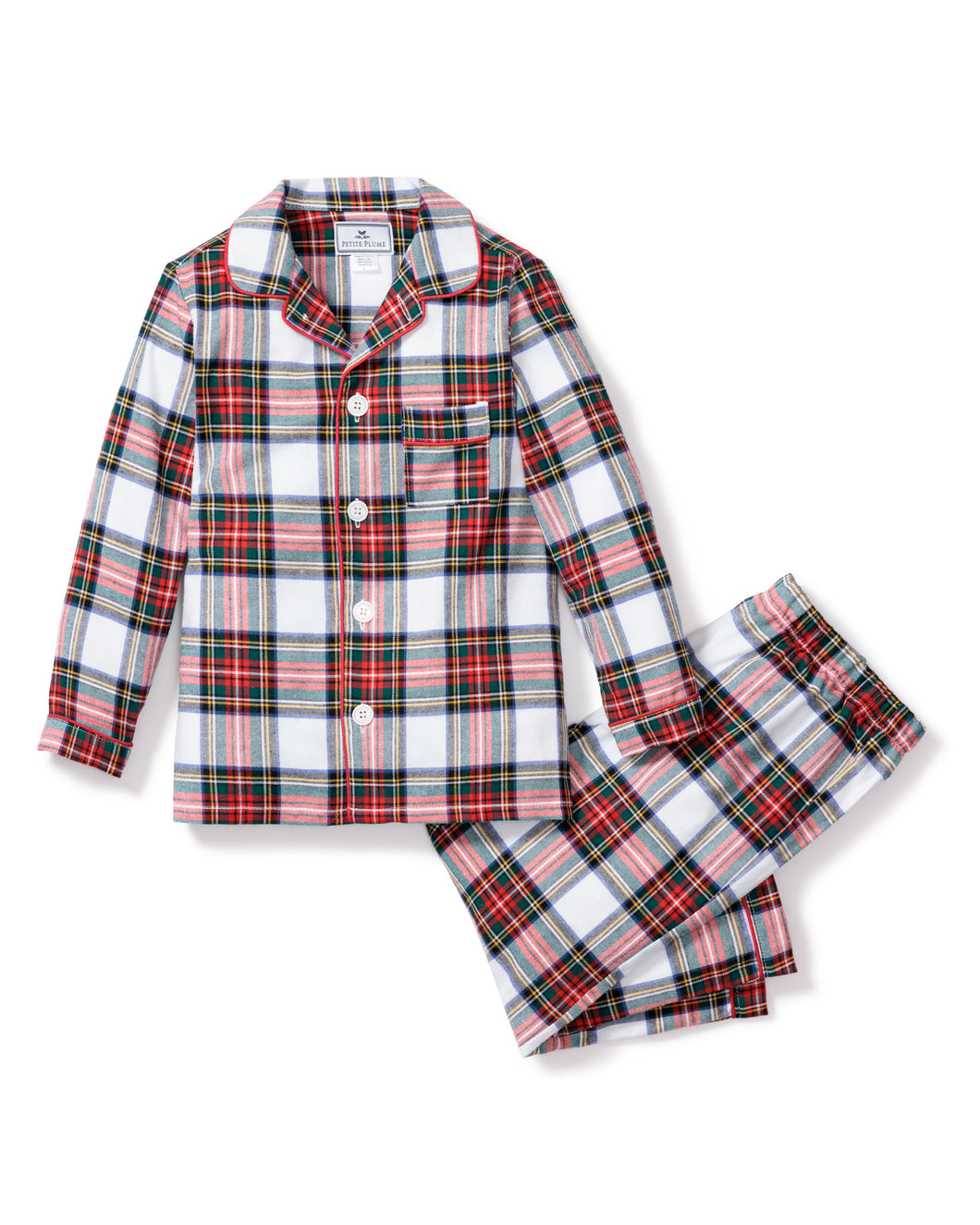 Balmoral Tartan Pajama Set - White **preorder** - White