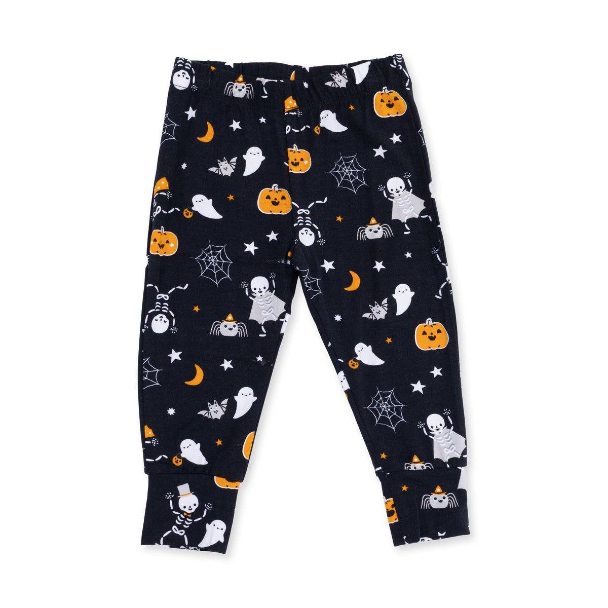 Angel Dear Halloween Skeleton Buddies long sleeve loungewear set featuring fun skeleton print on soft, comfortable fabric.