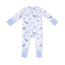 Load image into Gallery viewer, Watercolor Blue Whales Convertible Romper
