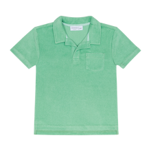 Load image into Gallery viewer, Boys Gustavia Green French Terry Polo
