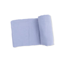 Load image into Gallery viewer, Solid Muslin Blue Blizzard Swaddle Blanket
