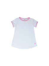 Load image into Gallery viewer, Bridget Athleisure Basic Tee White / Pink Stripe - Size 4T
