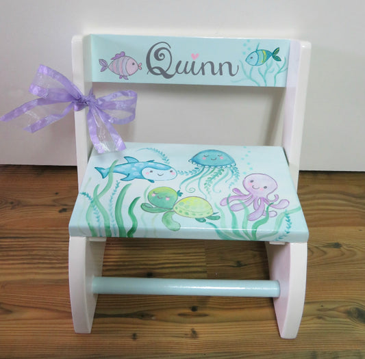 ***CUSTOM*** Hand Painted Flip Stool