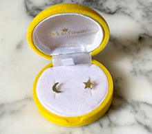 Load image into Gallery viewer, Sterling Silver Moon and Star Earrings
