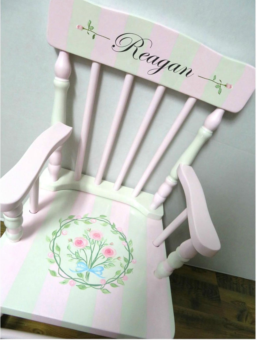 CUSTOM*** Hand Painted Rocking Chair – Flora Ottimer
