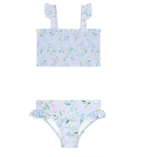 Load image into Gallery viewer, Girls Bay Lavender Flora Smocked One Piece
