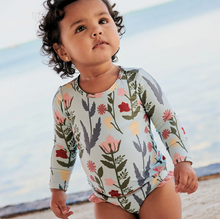 Load image into Gallery viewer, Rash Guard Swim Set Baby Girl - Paper Floral - 18/24M
