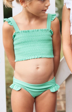 Load image into Gallery viewer, Girls Abaco Green Smocked Bikini
