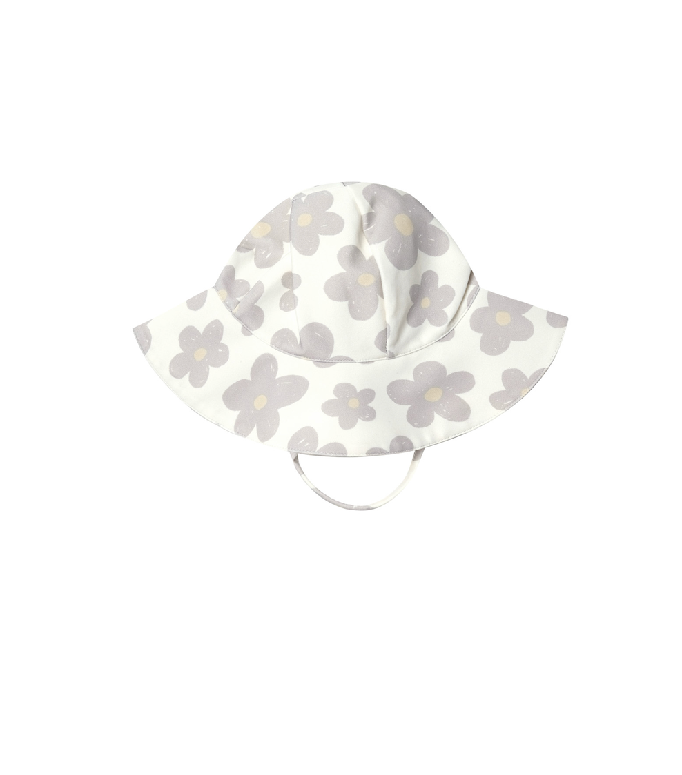 Retro Floral Floppy Swim Hat - 6/12M