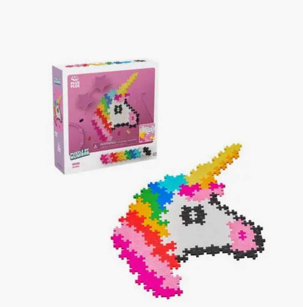 Unicorn Puzzle by Number - 250 Pc by Plus-Plus USA