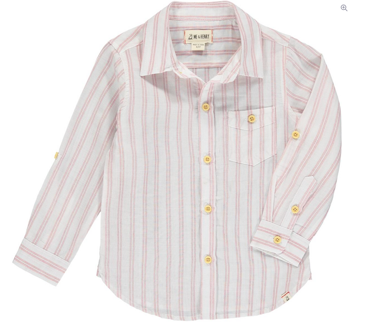 Me & Henry children's long sleeve shirt featuring a casual design, perfect for everyday wear.