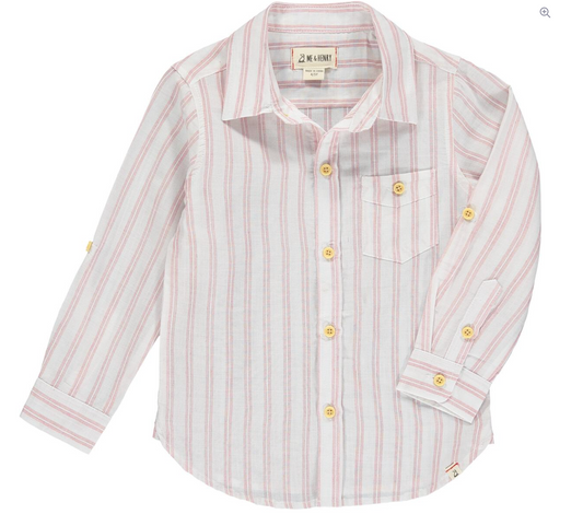 Me & Henry Merchant long sleeve shirt in a casual, button-up style with a collared neckline and soft fabric.